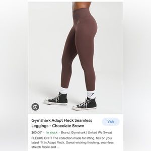 Gymshark Adapt Fleck Seamless Legging in Chocolate Brown
